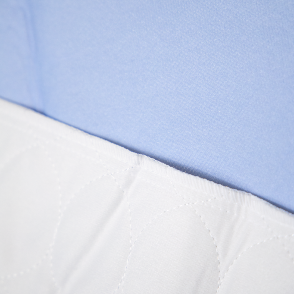 AMPri MED-COMFORT bedbeschermer wasbaar 75 x 90 cm, blauw/wit | Pak (1 stuk)