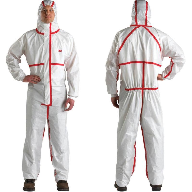 3M™ beschermpak 4565, wit + rood, type 4/5/6