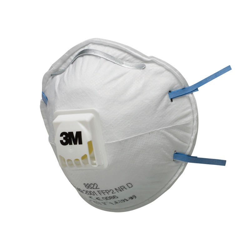 3M™ deeltjesmasker, FFP2, met ventiel, 8822 | Pak (10 stuks)