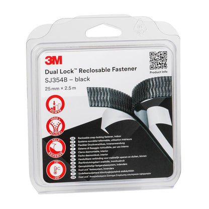 3M™ Dual Lock™ SJ3540 Duwslot Zwart 25 mm
