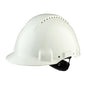 3M™ veiligheidshelm, uvicator, ratelsluiting, geventileerd, kunststof zweetband, wit, G3000NUV-VI | Pak (1 stuk)