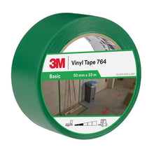 3M™ PVC-tape voor algemeen gebruik 764, groen, 50 mm x 33 m, 0,13 mm, afzonderlijk verpakt | Pak (1 rol)