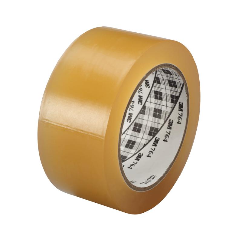 3M™ PVC-tape voor algemeen gebruik 764, transparant, 50 mm x 33 m, 0,13 mm | Pak (1 rol)