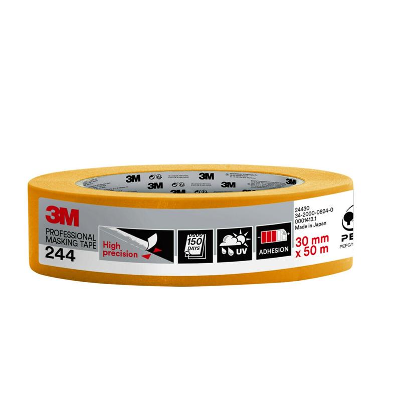3M™ Schildersafplaktape 244, 50 m - afplaktape voor schilderwerkzaamheden