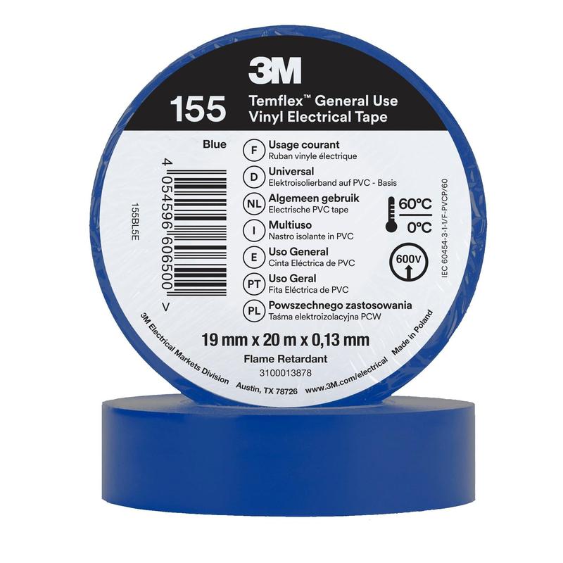 3M™ Temflex™ vinylisolatietape 155 - 19 mm x 20 m