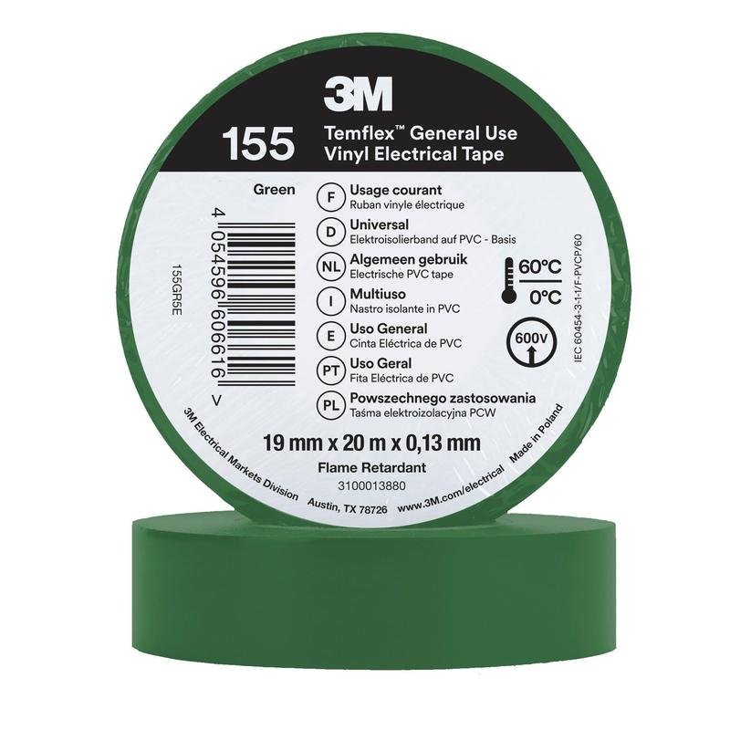 3M™ Temflex™ vinylisolatietape 155 - 19 mm x 20 m