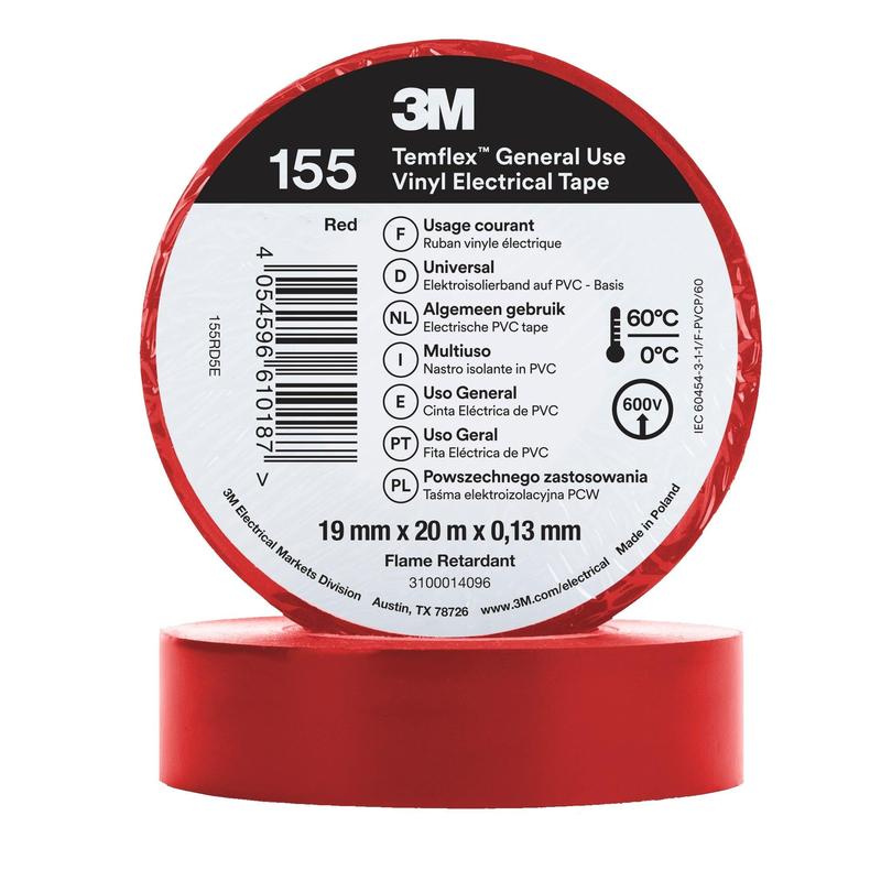 3M™ Temflex™ vinylisolatietape 155 - 19 mm x 20 m