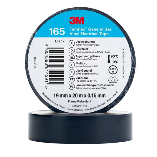 3M™ Temflex™ vinyl elektrische tape 165, zwart