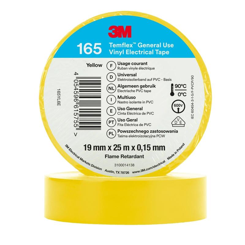 3M™ Temflex™ vinyl elektrische tape 165 geel