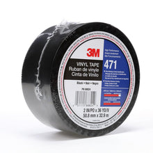 3M™ Zachte PVC-tape 471, Zwart, 50 mm x 33 m, 0,14 mm, afzonderlijk verpakt | Pak (1 rol)