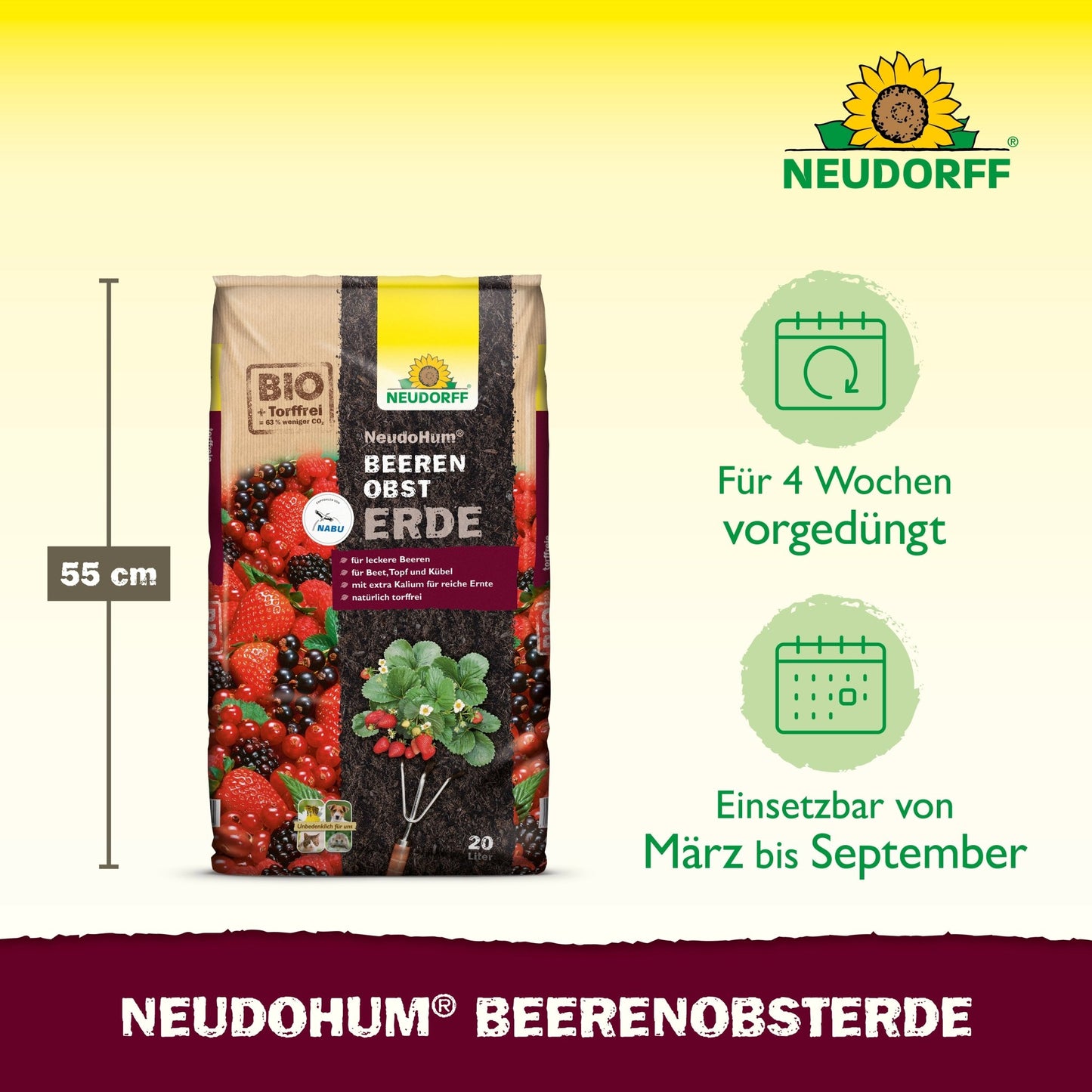 NeudoHum BeerenobstErde van Neudorff Shop: Perfect om te genieten op het balkon of voor het kweken van verse bessen in een pot.