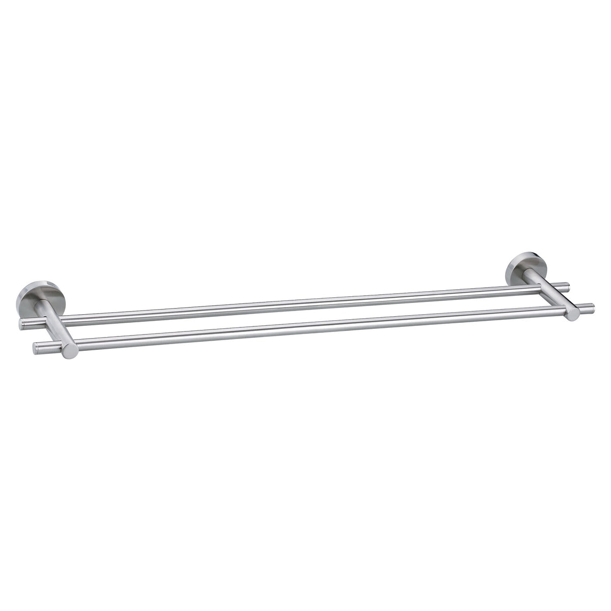 tesa MOON Handtuchstange ohne Bohren, doppelt, Edelstahloptik