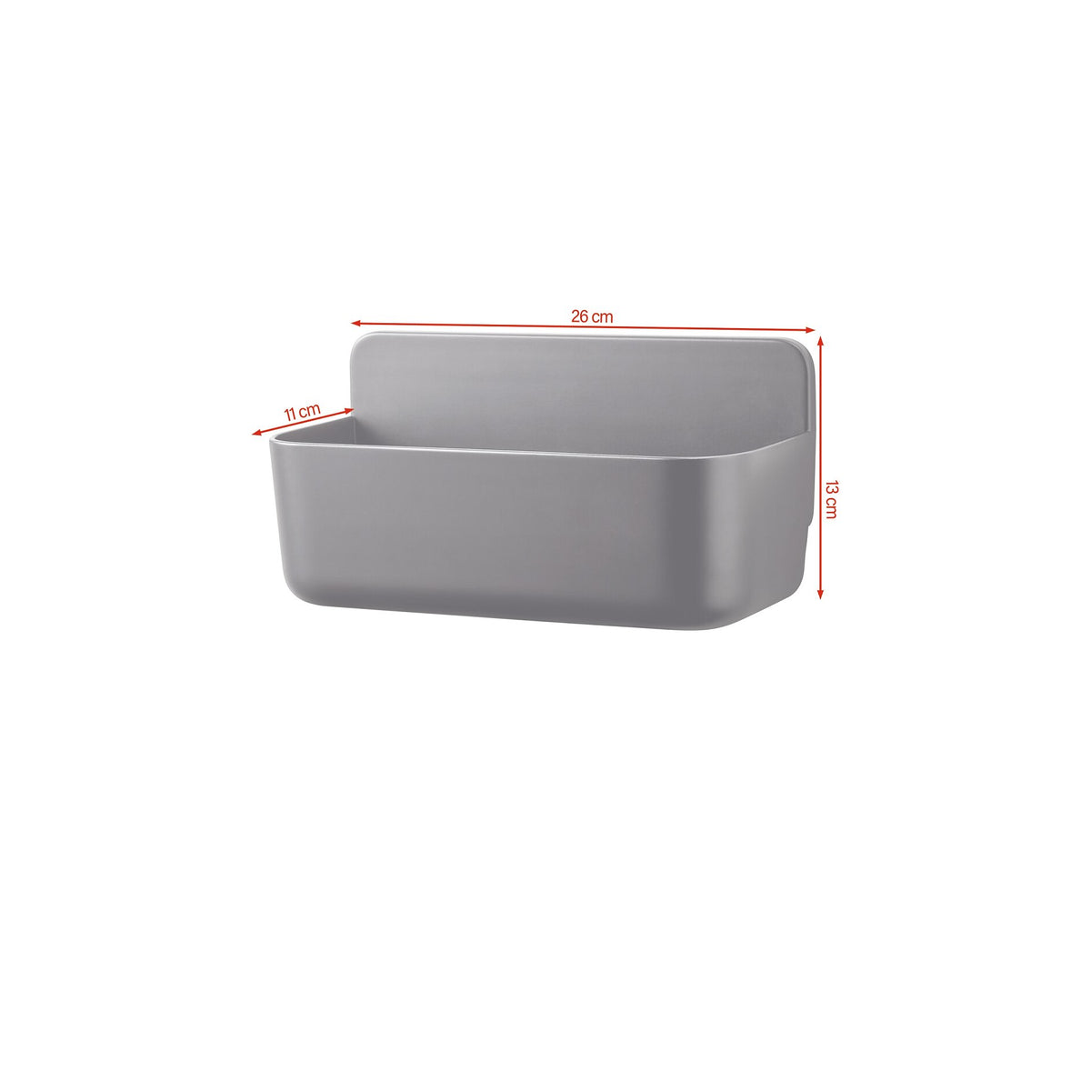 tesa LAVAA Duschkorb mittelgroß, mattschwarz, elegant, praktisch, platzsparend, weiß