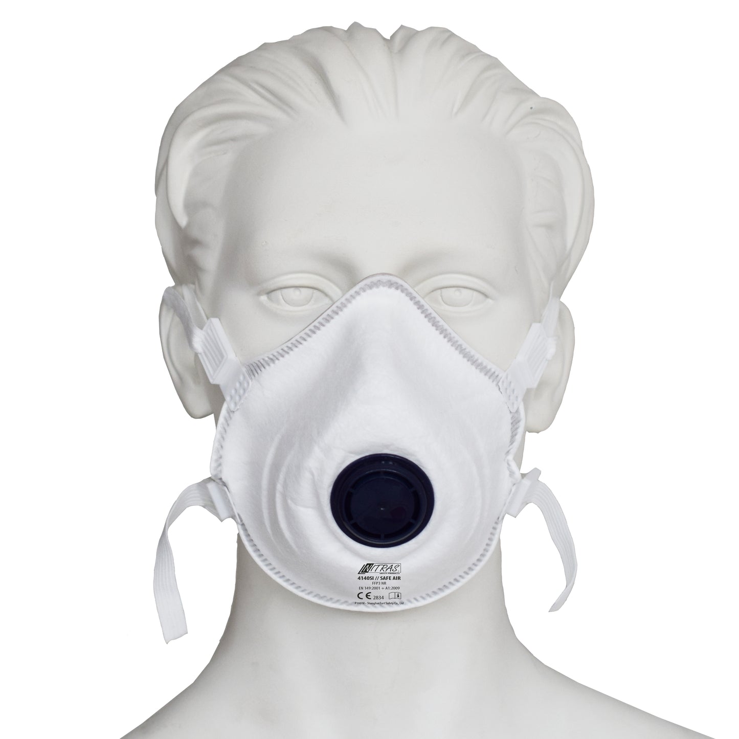 NITRAS SAFE AIR, ademmasker, FFP3 NR, met ventiel, wit, EN 149, doos à 10 stuks | Pak (10 stuks)