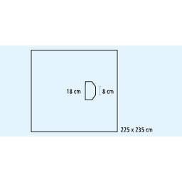 FD PP ENT/MKG doek sk 225x235* 10x18* crêpe inslag | Pak (8 stuks)