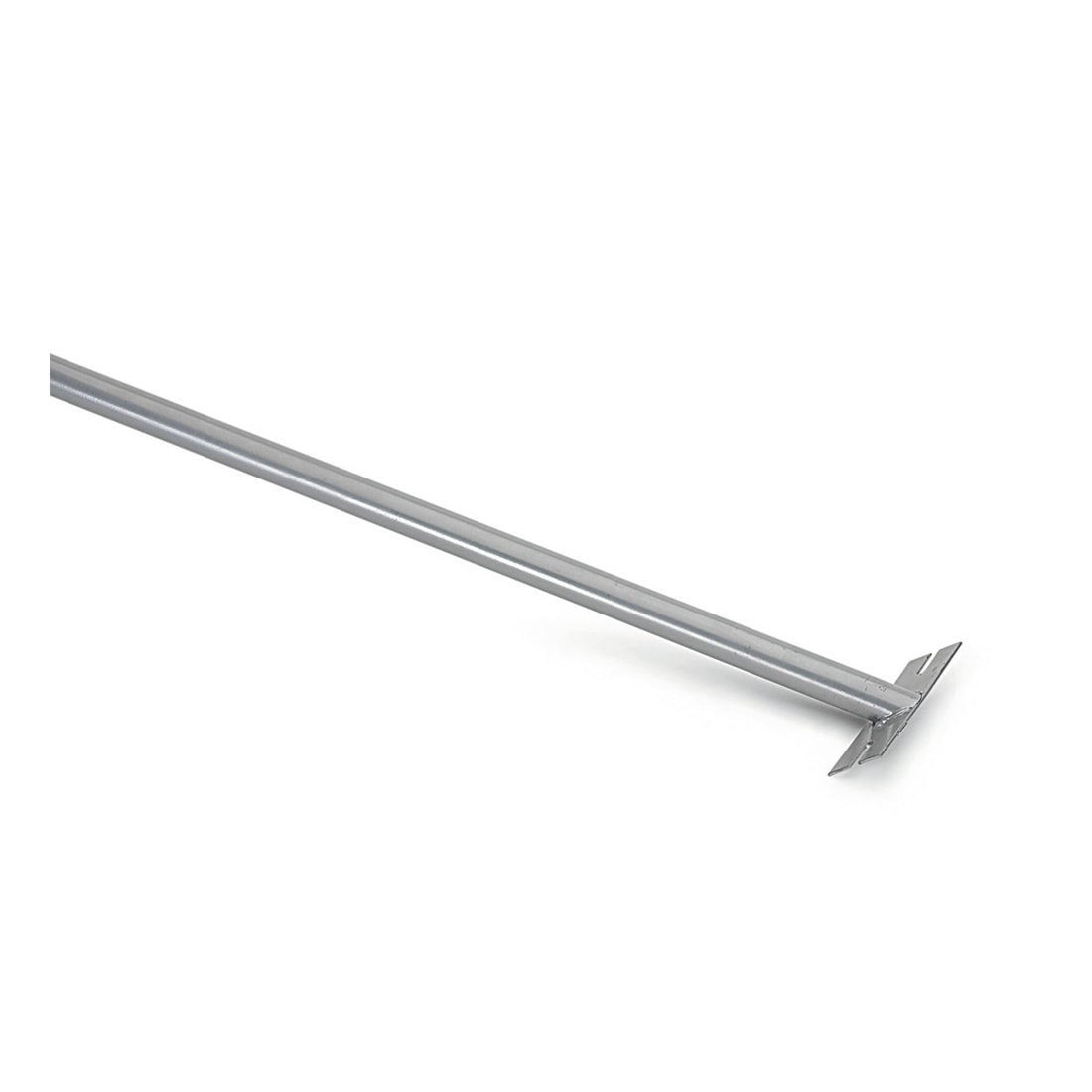 De Nölle Profi Brush metalen steel met steelhouder (140 cm, 24 mm diameter), van Nölle Profi Brush Borstel- & Pinseltechniek e.K., is voorzien van een vlakke, schuine plaat en wordt op een witte achtergrond weergegeven.