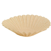 Ein einzelner Duni GmbH Kaffeefilter Brewmatic, 1,8 l aus braunem Papier (Ø90), Packung mit 250 Stück, ist geöffnet vor weißem Hintergrund zu sehen und zeigt die hochwertige Filterpapier-Qualität für perfekten Kaffee.