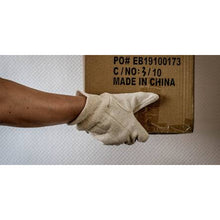 NITRAS katoenen jersey handschoenen, natuurlijk katoenen jersey | Pakket (12 paar)