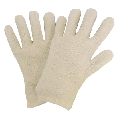 NITRAS katoenen jersey handschoenen, natuurlijk katoenen jersey | Pakket (12 paar)