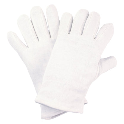 NITRAS katoenen jersey handschoenen, wit, OEKO-TEX katoenen jersey | Pakket (12 paar)
