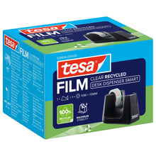 tesa DESK DISPENSER SMART RECYCLED tafelafroller met tesafilm CLEAR RECYCLED, transparant