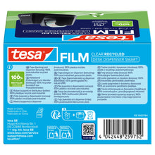 tesa DESK DISPENSER SMART RECYCLED tafelafroller met tesafilm CLEAR RECYCLED, transparant