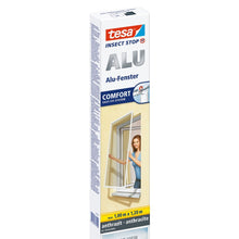 tesa vliegenhor met aluminium frame voor ramen, antraciet, 1 m x 1,2 m