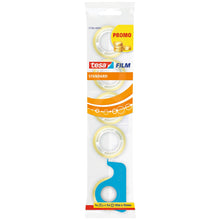 tesafilm handafroller + 5 rollen standaard, transparant