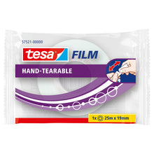Tesafilm, met de hand afscheurbaar, transparant, 25 m x 19 mm