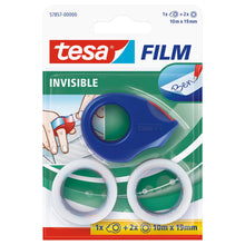 tesafilm mini-afroller + 2 rollen Invisible, matwit, voor rollen tot 19 m