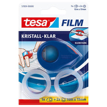tesafilm 57859 mini-afroller met 2 rollen tesafilm Crystal Clear, transparant