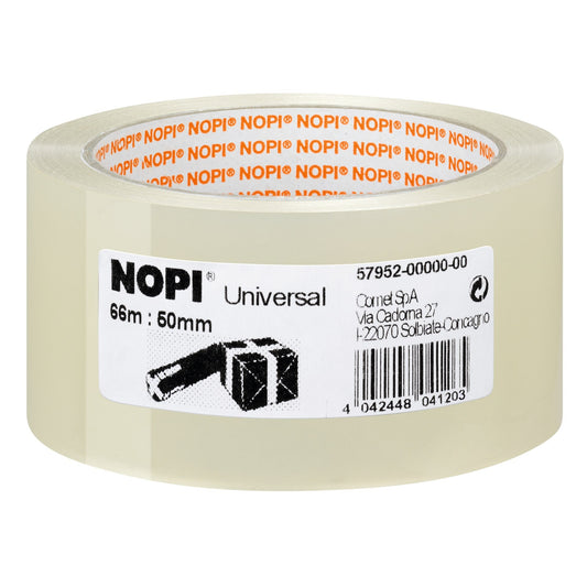 tesa NOPI Packband, 66 m x 50 mm, Universal transparent