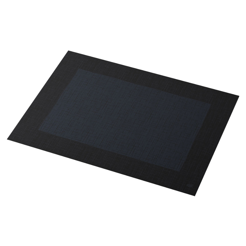 Het Duni Dunicel®-placemat 30 x 40 cm Linnea Black van Duni GmbH is een rechthoekig, donkerkleurig placemat met een subtiel patroon. Het heeft een donkerder centraal rechthoek dat omgeven is door een lichtere rand met geweven textuur, waardoor het perfect geschikt is voor elke eetkamer. Elke verpakking bevat 100 stuks.