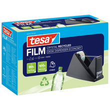 tesa DESK DISPENSER ECONOMY RECYCLED tafelafroller met tesafilm CRYSTAL RECYCLED, transparant