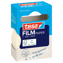 tesafilm PAPER, transparant, in een hangende vouwdoos, 10 m x 19 mm