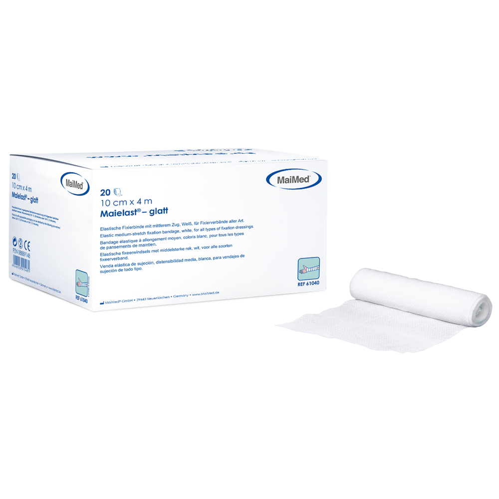 Maielast-gladde elastische fixeerzwachtels, 20 stuks/doos