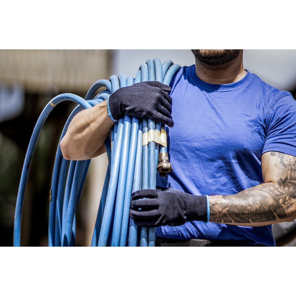 NITRAS gebreide handschoenen, blauw
