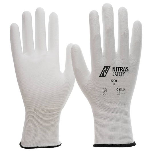 NITRAS nylon handschoenen, wit