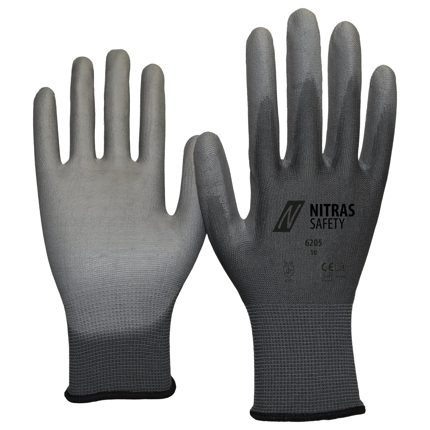 NITRAS nylon handschoenen, grijs