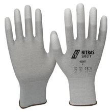 NITRAS antistatische handschoenen, grijs/wit