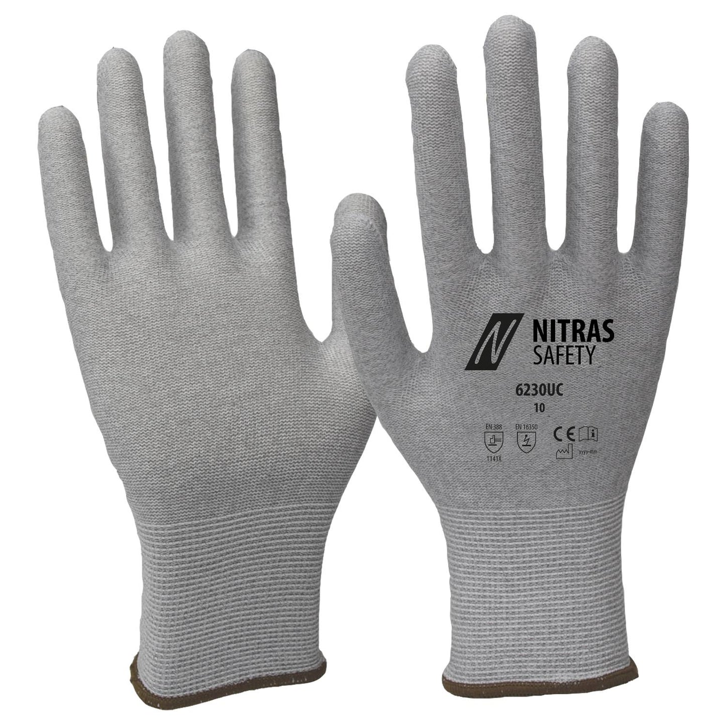 NITRAS antistatische handschoenen, grijs
