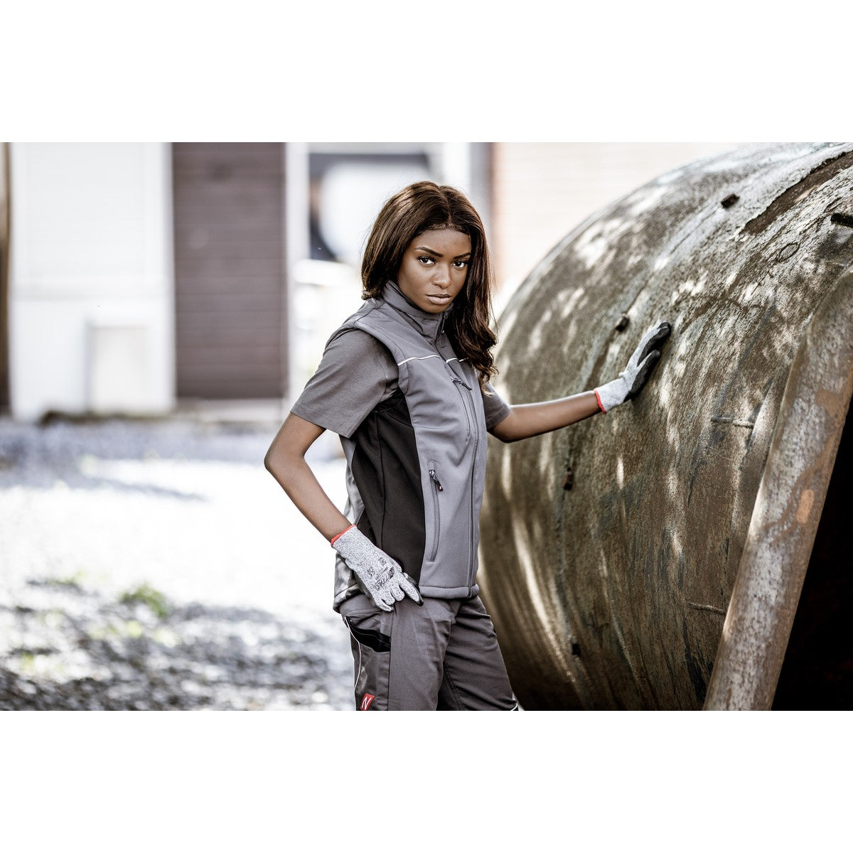 NITRAS MOTION TEX LIGHT, softshell vest, grijs/zwart