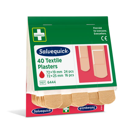 Uitlopende artikelen: Holthaus Medical Salvequick®-pleisters, navulset REF 6444, beschermende verpakking, 2 maten | Verpakking (40 stuks)