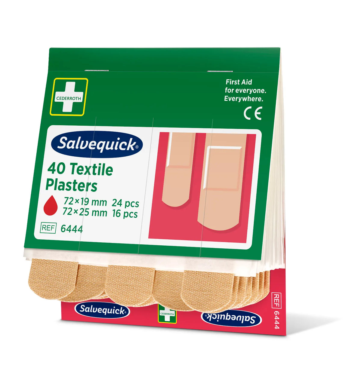 Uitlopende artikelen: Holthaus Medical Salvequick®-pleisters, navulset REF 6444, beschermende verpakking, 2 maten | Verpakking (40 stuks)