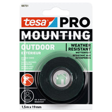 tesa PRO 66751 Mounting Outdoor Klebeband, transparent 1,5 m x 19 mm