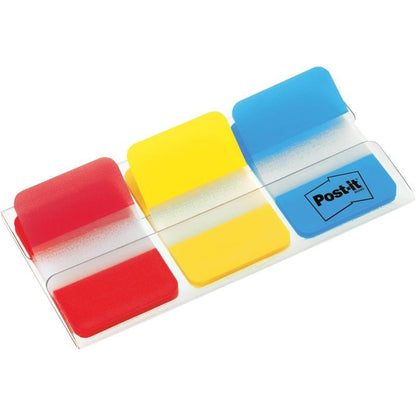 De Post-it® Index Strong tabbladen van 3M Deutschland GmbH worden geleverd in een dispenser met 66 gekleurde standaardtabs (25,4 mm x 38,1 mm) die het markeren en organiseren van pagina's vergemakkelijken.