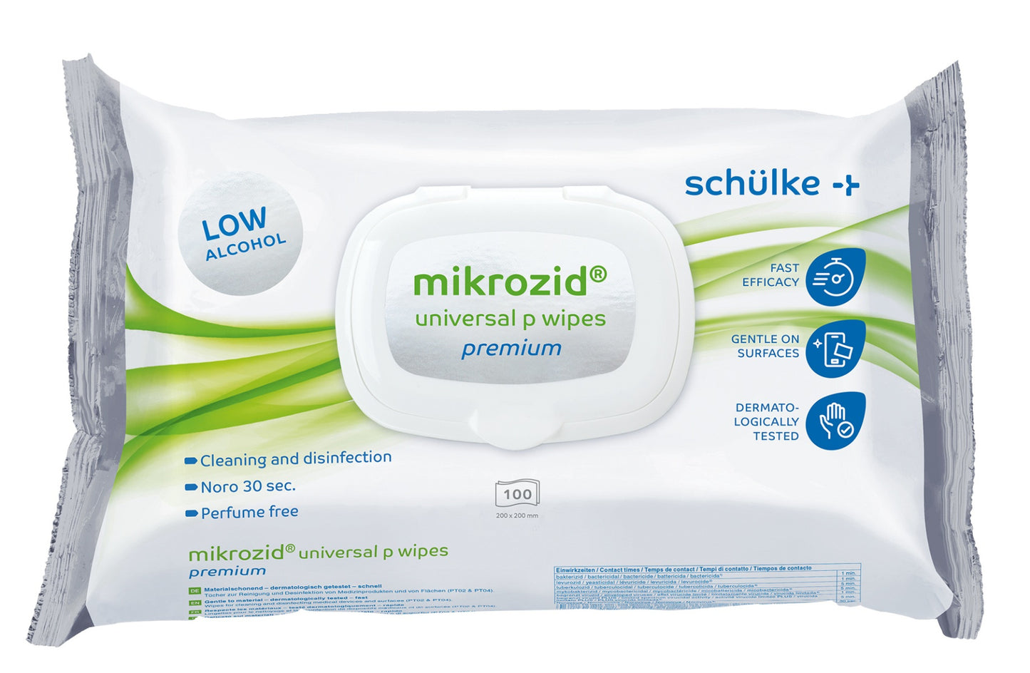 Schülke desinfectiedoekjes mikrozid® universal p doekjes premium - Premium | Pak (100 doekjes)