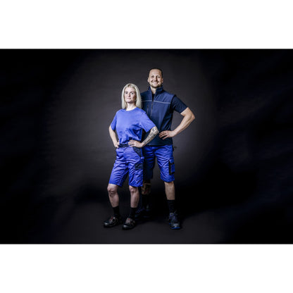 NITRAS MOTION TEX PRO FX, werkbroek, kort, koningsblauw/zwart