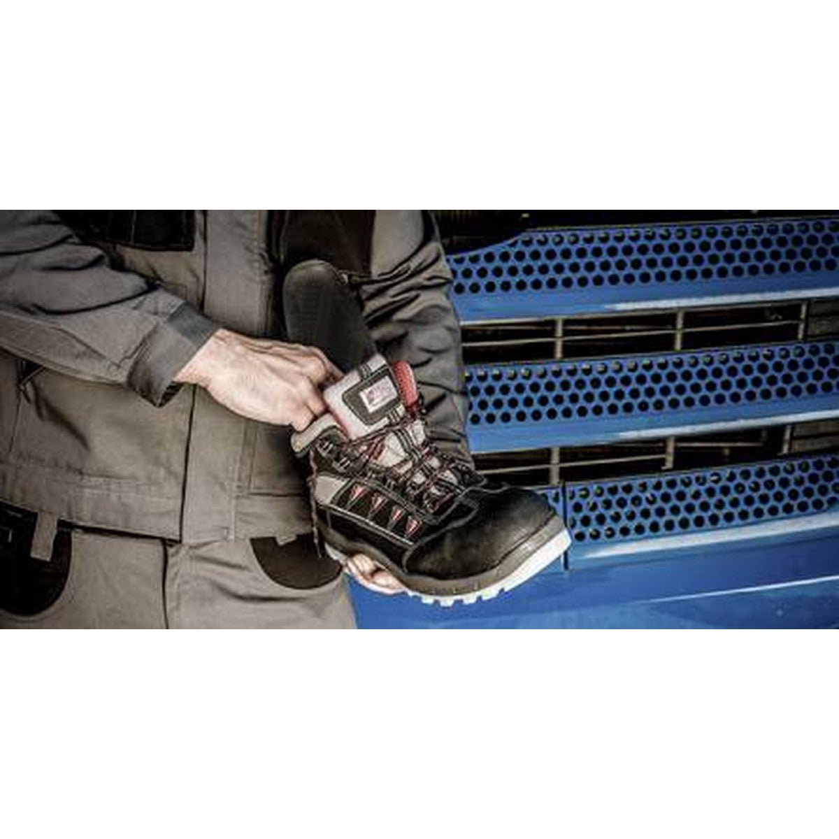 NITRAS COMFORT STEP, inlegzolen, zwart/rood