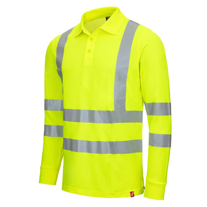 NITRAS MOTION TEX VIZ, poloshirt met lange mouwen en hoge zichtbaarheid
